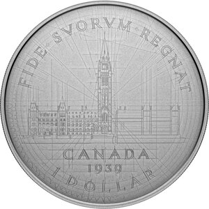 Pièce de monnaie en Argent 1 Dollar g 155.5 (5 oz) Millésime 2024 EMANUEL HAHNS ORIGINAL SKETCH PARLIAMENT