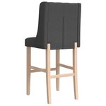 vidaXL Chaises de bar lot de 2 bois massif d'hévéa et tissu
