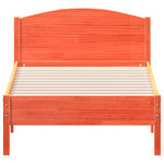 vidaXL Cadre de lit sans matelas cire marron 75x190 cm bois pin massif