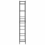vidaXL Portant de bois de chauffage noir 100x30x209 cm acier
