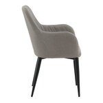 Venture Home Chaises à manger lot de 2 Comfort polyester noir et gris