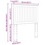 vidaXL Tête de lit Chêne artisanal 80 cm Bois d'ingénierie
