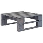Salon de jardin meuble d'extérieur ensemble de mobilier palette 4 pièces avec coussins pin imprégné de gris 02_0018396