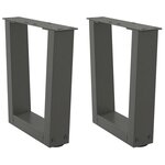 vidaXL Pieds de table basse en forme de V  2 pièces  anthracite  30 x (30-31 3) cm  acier