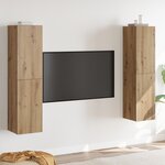 vidaXL Ensemble meuble TV 4 Pièces chêne artisanal 30.5 x 30 x 60 cm