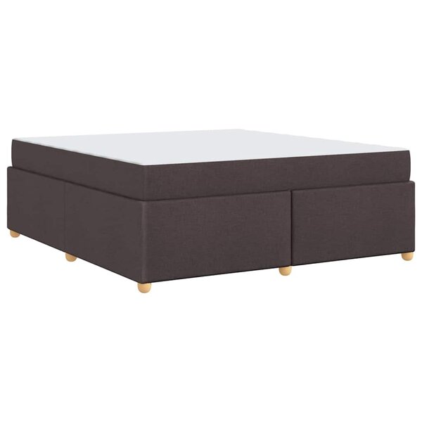 vidaXL Cadre de lit avec matelas Marron foncé 180 x 200 cm tissu