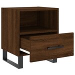 vidaXL Tables de chevet 2 Pièces chêne marron 40x35x47 5 cm