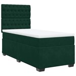 vidaXL Sommier à lattes de lit avec matelas Vert foncé 100x200 cm