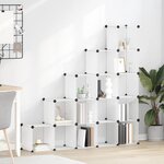 vidaXL Cubes de rangement 15 Pièces Transparent PP