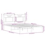 vidaXL Cadre de lit sans matelas chêne fumé 140x200 cm bois ingénierie