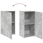 vidaXL Armoire de rangement gris béton 50x45x103 5cm bois d'ingénierie