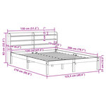 vidaXL Cadre de lit sans matelas 120x200 cm bois de pin massif