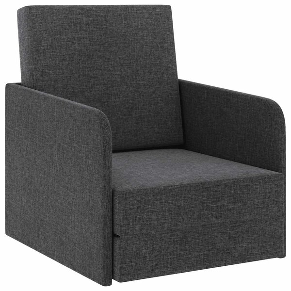vidaXL Fauteuil convertible gris foncé tissu