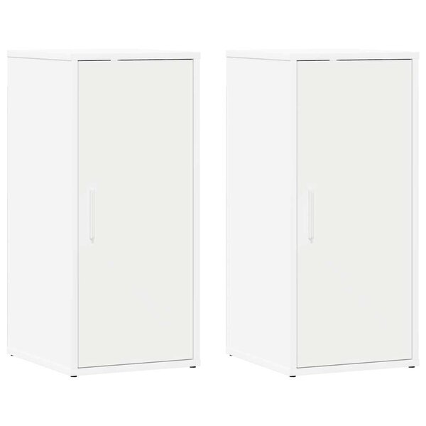 vidaXL Armoires à chaussures 2 Pièces Blanc 32x35x70 cm Aggloméré