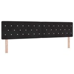 vidaXL Tête de Lit en Velours Argyle Noir 200 cm Velours