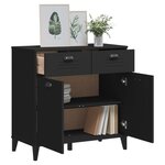 vidaXL Buffet VIKEN noir 80x40x80 cm bois d'ingénierie