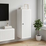 vidaXL Armoire Murale Blanc 33 x 34 5 x 90 cm Bois d'ingénierie