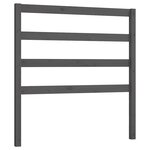 vidaXL Tête de lit Gris 81x4x100 cm Bois massif de pin