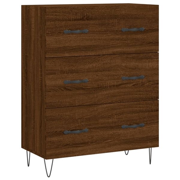 vidaXL Buffet chêne marron 69 5x34x90 cm bois d'ingénierie