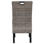 vidaXL Chaises à manger lot de 4 rotin Kubu bois de manguier