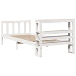 vidaXL Cadre de lit sans matelas blanc 75x190 cm bois de pin massif