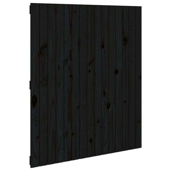 vidaXL Tête de lit murale Noir 95 5x3x110 cm Bois massif de pin