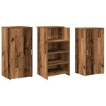vidaXL Bureau de réception vieux bois 155x50x103 5cm bois d'ingénierie