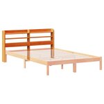 vidaXL Tête de lit avec étagères marron cire 120 cm bois massif de pin