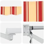 vidaXL Auvent rétractable électrique Multicolore 4 5 × 3 m