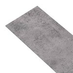 vidaXL Planches de plancher PVC 4 46 m² 3 mm Autoadhésif Marron ciment