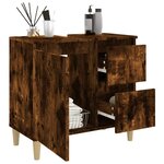 vidaXL Armoire de bain chêne fumé 65x33x60 cm bois d'ingénierie