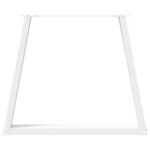 vidaXL Pieds de table à manger en forme de V  2 pièces  blanc  80 x (72-73 3) cm  acier