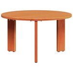 vidaXL Table basse 3 Pièces Brun cire Bois massif en pin