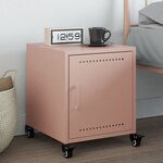 vidaXL Table de chevet rose 36x38 5x43 5 cm acier