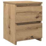 vidaXL Tables de chevet 2 Pièces chêne artisanal bois d'ingénierie