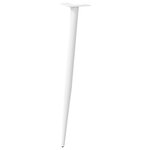 vidaXL Pieds de table console coniques 4 pièces Blanc 72-73 cm Acier