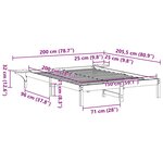 vidaXL Cadre de lit avec tables de chevet Blanc Blanc