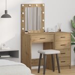 vidaXL Coiffeuse chêne artisanal 50 x 41 x 135 cm Bois d'ingénierie