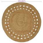 vidaXL Tapis de surface Naturel Ø 210 cm Jute