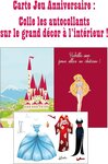 Carte Joyeux Anniversaire Autocollants Princesse Robe Bleue Enveloppe 12x17 5cm