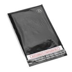 Sachet plastique 75  recyclé noir opaque à fermeture adhésive 12 x 18 cm (lot de 1000)