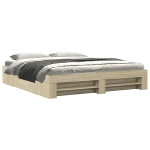vidaXL Cadre de lit sans matelas chêne sonoma 180x200 cm