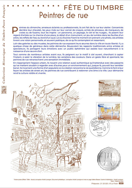 Document philatélique - Arts de la rue - Peintres de rue