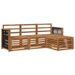 vidaXL Ensemble de canapés d'extérieur 4 pc Naturel