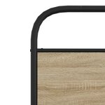 vidaXL Cadre de lit sans matelas chêne fumé 75x190cm bois d'ingénierie