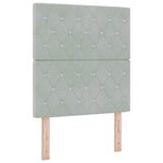 vidaXL Tête de Lit en Velours Argyle Manuel Gris clair 80 cm Velours