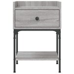 vidaXL Tables de chevet 2 Pièces sonoma gris 40 5x31x60 cm