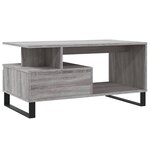 vidaXL Table basse Sonoma gris 90x49x45 cm Bois d'ingénierie