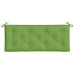 vidaXL Coussin de banc de jardin vert mélangé 120x50x7 cm tissu