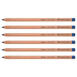 Crayon Pitt Pastel bleu hélio rougeâtre x 6 FABER-CASTELL